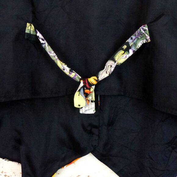 VTG 90s Smoke Valley Halloween Theme Vest Women L/XL Dracula Witch Skeleton Owl - Picture 7 of 10